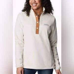 Columbia Benton Springs Half Snap Fleece Pullover Beige Size S